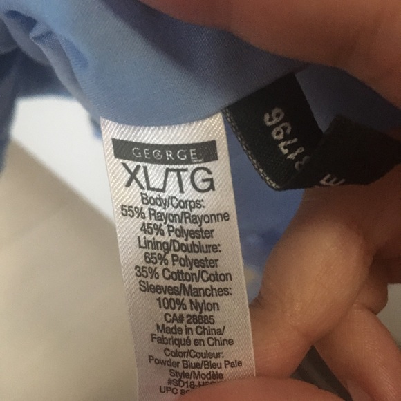 Ladies brocade light blue jacket size XL - Picture 4 of 4